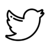 Line illustrated twitter logo